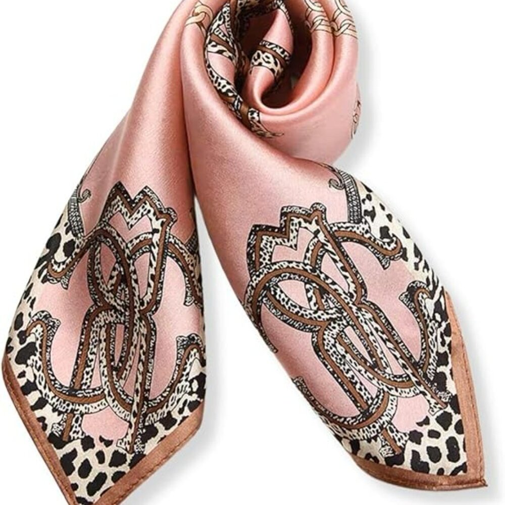 Beautiful‎ 100% Silk Scarf Leopard Pink Pattern - Picture 3 of 4